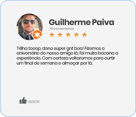 Trilha tooop, dono super gnt boa! Fizemos o aniversário do noss